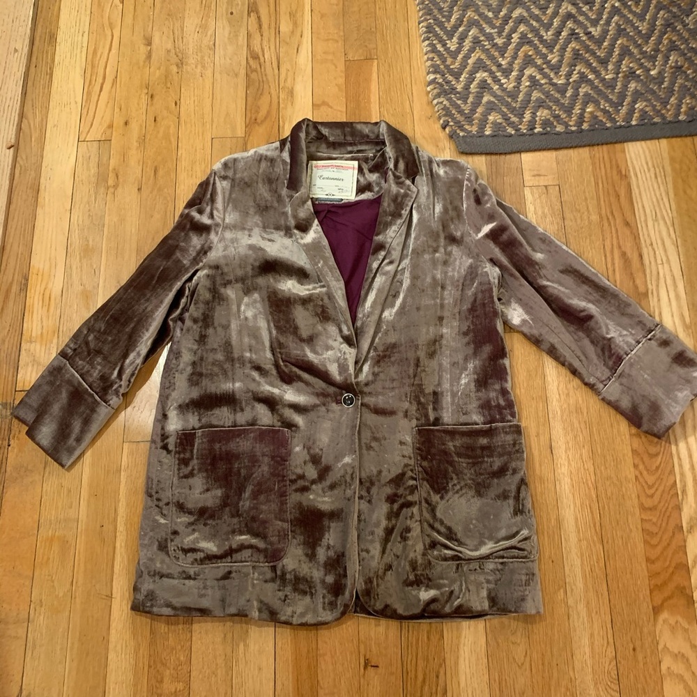 Cartonnier crushed velvet relaxed fit blazer
